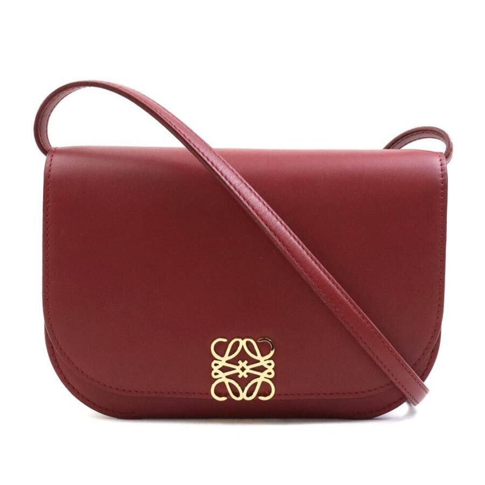 Loewe Goya Leather Shoulder Bag Red